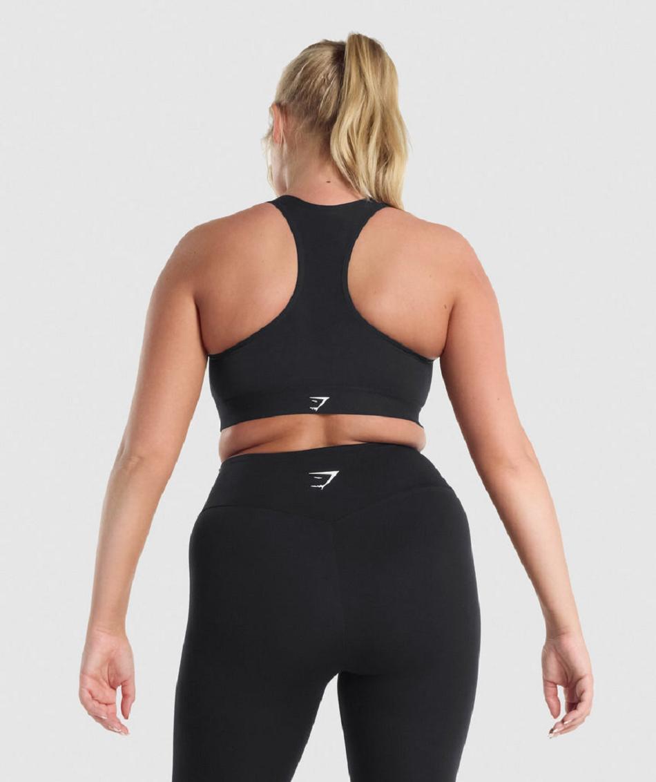 Sujetadores Deportivos Gymshark Ligeros High Support Mujer Negras | CO 2223AHK